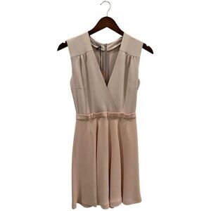 Miu Miu Women's Ballerina Dress Back Zip Deep-V Pink Sleeve Less Size 38 New